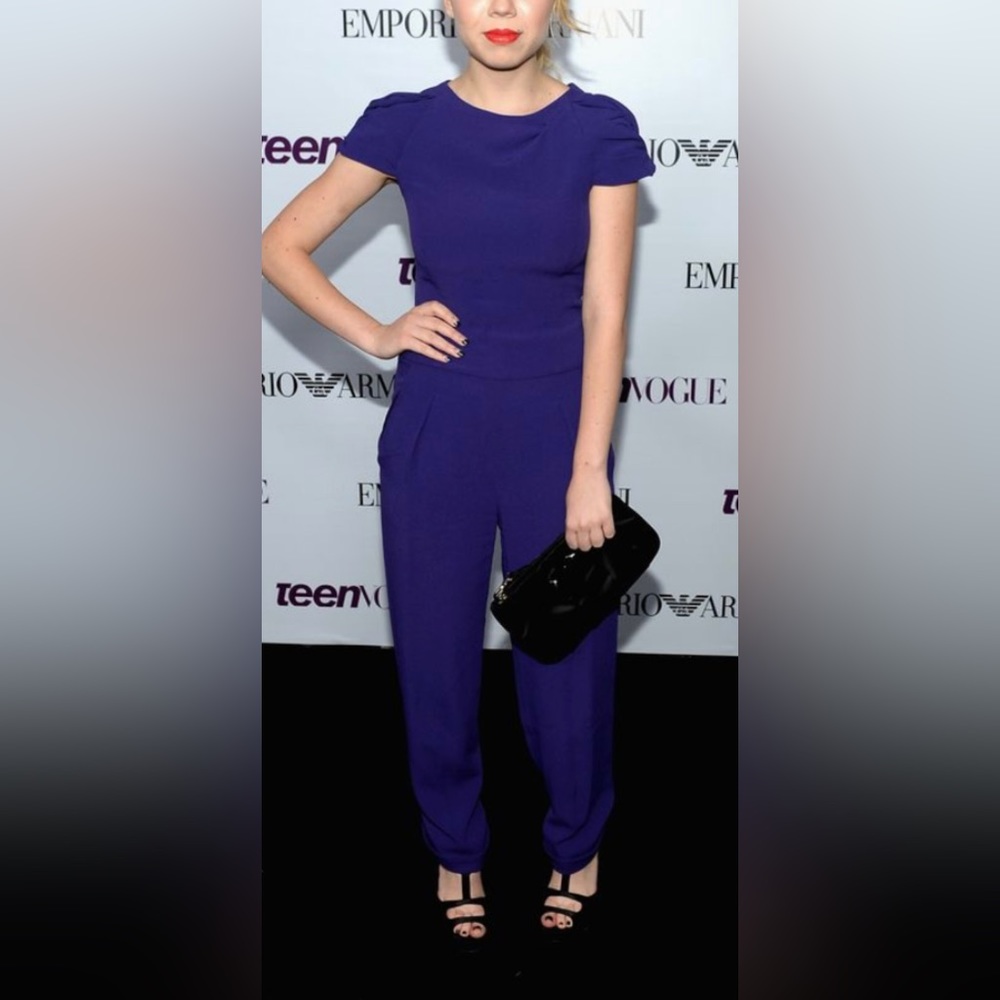 Emporio Armani Purple Jumpsuit SZ 44 NWT